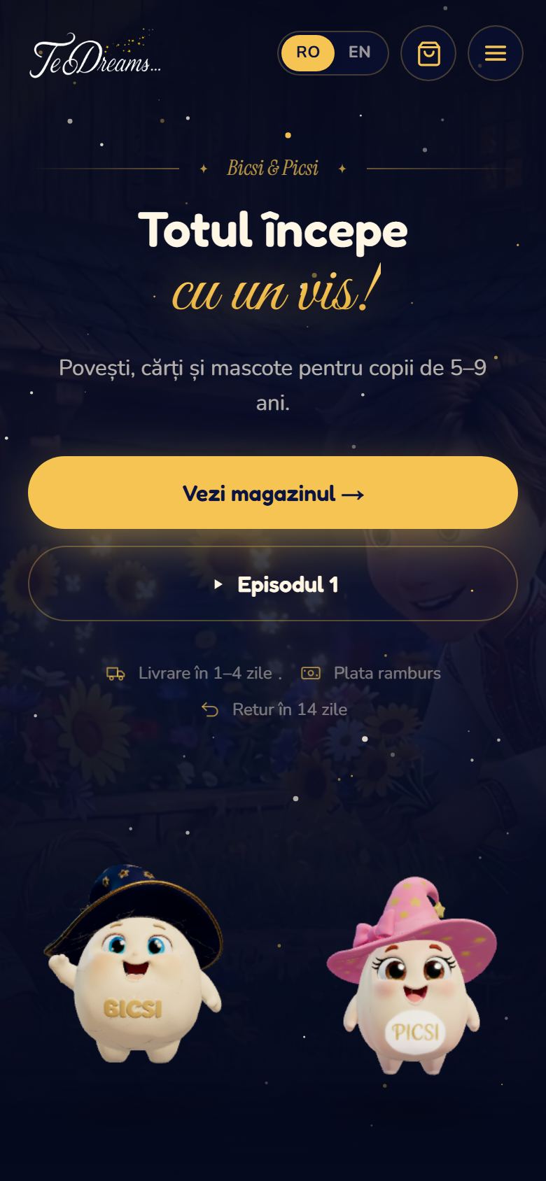 TeoDreams pe telefon